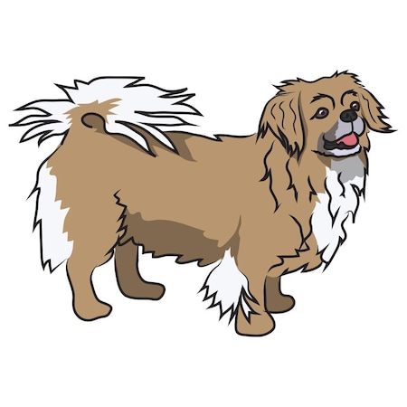Tibetan Spaniel Dog Decal, Dog Lover Decor Vinyl Sticker